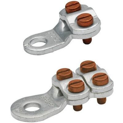 Klauke, Kabelverbindung, Klemmkabelschuh gestanzt 16-25qmm M10 4 Schrauben Klauke, Kabelverbindung, Klemmkabelschuh gestanzt 16-25qmm M10 4 Schrauben