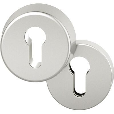 FSB, Türgriff + Türgarnitur, Sicherheits-Zylinderrosette rund, Aluminium silber eloxiert (Türgarnitur) FSB, Türgriff + Türgarnitur, Sicherheits-Zylinderrosette rund, Aluminium silber eloxiert (Türgarnitur)