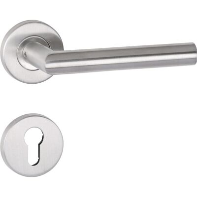 Tecwerk, Türgriff + Türgarnitur, Feuerschutzgarnitur NW-495-2 Edelstahl 60 D/K für Türstärke 40−58 mm PZ abgerundet DIN links / re... Tecwerk, Türgriff + Türgarnitur, Feuerschutzgarnitur NW-495-2 Edelstahl 60 D/K für Türstärke 40−58 mm PZ abgerundet DIN links / re...