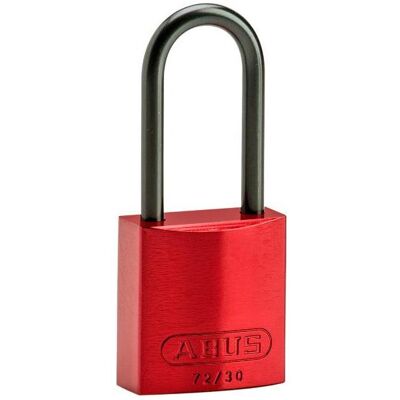 Brady, Vorhängeschloss, Kompaktes Aluminiumvorhängeschloss, Rot, 50 mm Bügelhöhe, Bügel aus Aluminium, Bügeldurchmes Brady, Vorhängeschloss, Kompaktes Aluminiumvorhängeschloss, Rot, 50 mm Bügelhöhe, Bügel aus Aluminium, Bügeldurchmes