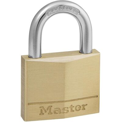 Master Lock, Vorhängeschloss, breites Vorhngeschloss aus Massivmessing Master Lock, Vorhängeschloss, breites Vorhngeschloss aus Massivmessing
