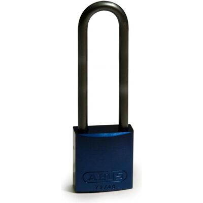 Brady, Vorhängeschloss, Aluminiumvorhängeschloss, Blau, 75mm Bügelhöhe, Bügel aus Aluminium, Bügeldurchmesser 6,5mm Brady, Vorhängeschloss, Aluminiumvorhängeschloss, Blau, 75mm Bügelhöhe, Bügel aus Aluminium, Bügeldurchmesser 6,5mm