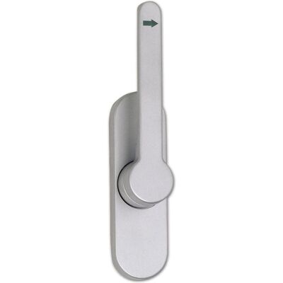 Strenger, Möbelausstattung, Türtreibriegel aufliegend Pfeil, rund, rechts, Hub 25 mm, silber eloxiert (1 Stk.) Strenger, Möbelausstattung, Türtreibriegel aufliegend Pfeil, rund, rechts, Hub 25 mm, silber eloxiert (1 Stk.)