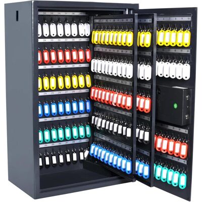 pavo, Schlüsseltresor + Schlüsselschrank, Advanced Schlüsseltresor grau mit 300 Haken Elektronikschloss pavo, Schlüsseltresor + Schlüsselschrank, Advanced Schlüsseltresor grau mit 300 Haken Elektronikschloss