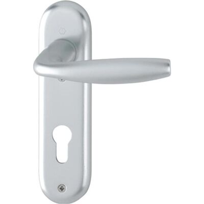 Hoppe Aluminium-Kurzschild-Türgriff-Garnitur 1810/273KP Hoppe Aluminium-Kurzschild-Türgriff-Garnitur 1810/273KP
