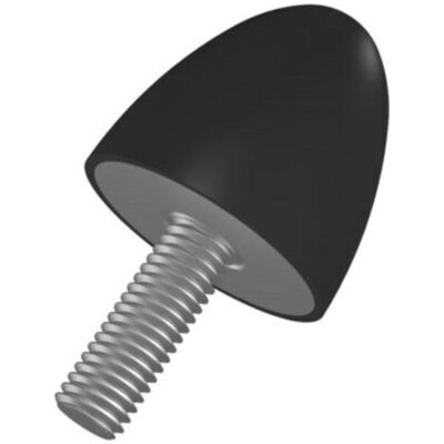 Magni, Möbelgleiter + Schutzpuffer, Gummi-Metall-Puffer parabelförmig Typ D D10xH10 M4x12 NR57 (Anschlagdämpfer) Magni, Möbelgleiter + Schutzpuffer, Gummi-Metall-Puffer parabelförmig Typ D D10xH10 M4x12 NR57 (Anschlagdämpfer)
