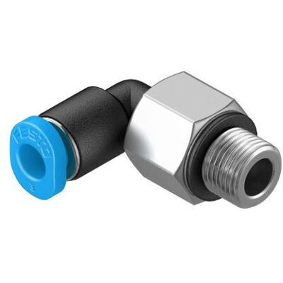 Festo, Zubehör Befestigungstechnik, Push-in Elbow Fitting, Male M5, 3mm Festo, Zubehör Befestigungstechnik, Push-in Elbow Fitting, Male M5, 3mm
