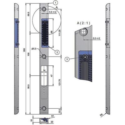 MSL, Türgriff + Türgarnitur, Profil-Einfrässchliessblech-Set ProfiFlex BV-24421 (Schliessblech) MSL, Türgriff + Türgarnitur, Profil-Einfrässchliessblech-Set ProfiFlex BV-24421 (Schliessblech)