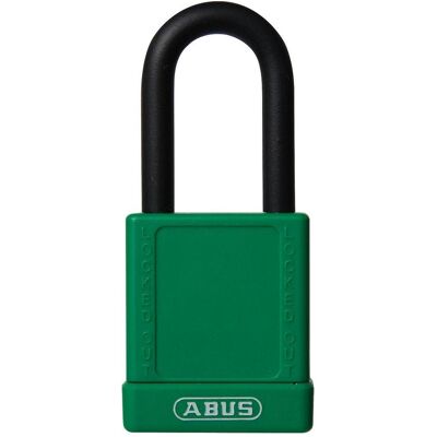 Brady, Vorhängeschloss, Hochsicherheitsschloss, Aluminiumschloss mit Nylonschutz, mit Stahlbügel, Grün, 38mm Bügelhö Brady, Vorhängeschloss, Hochsicherheitsschloss, Aluminiumschloss mit Nylonschutz, mit Stahlbügel, Grün, 38mm Bügelhö