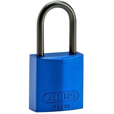 Brady, Vorhängeschloss, Kompaktes Aluminiumvorhängeschloss, Blau, 38 mm Bügelhöhe, Bügel aus Aluminium, Bügeldurch... Brady, Vorhängeschloss, Kompaktes Aluminiumvorhängeschloss, Blau, 38 mm Bügelhöhe, Bügel aus Aluminium, Bügeldurch...