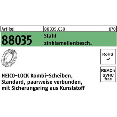 Heico, Muttern + Unterlegscheiben, Kombischeibe R 88035 HKS-16 Stahl flZnnc Heico, Muttern + Unterlegscheiben, Kombischeibe R 88035 HKS-16 Stahl flZnnc