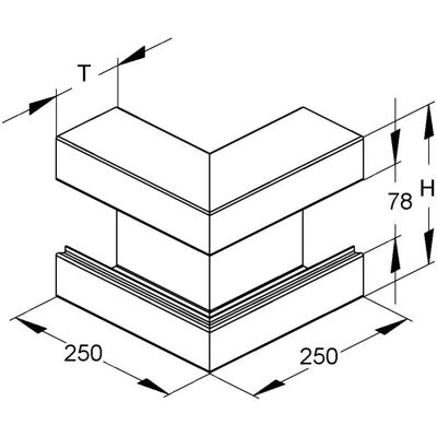 Niedax, Leitungsführung, NIE GKA 220-78T100 R GK-AuÃeneck 90°,einzügig sym 220x100mm reinweià (25 cm) Niedax, Leitungsführung, NIE GKA 220-78T100 R GK-AuÃeneck 90°,einzügig sym 220x100mm reinweià (25 cm)