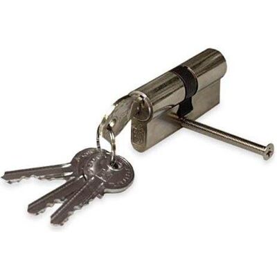 Haushalt, Türschloss + Schliesszylinder, CYLINDER LOCK 40MM 30X10 CHROME 5 KEYS (Profilzylinder) Haushalt, Türschloss + Schliesszylinder, CYLINDER LOCK 40MM 30X10 CHROME 5 KEYS (Profilzylinder)