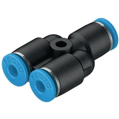 Festo, Zubehör Befestigungstechnik, Push in Y Connector, 10mm, 6mm Festo, Zubehör Befestigungstechnik, Push in Y Connector, 10mm, 6mm