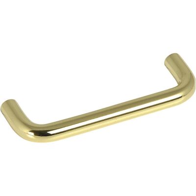 Hettich, Möbelgriff, Griff Sulis ø 10 mm, LA 96mm, Breite 106 mm, Stahl vermessingt Hettich, Möbelgriff, Griff Sulis ø 10 mm, LA 96mm, Breite 106 mm, Stahl vermessingt