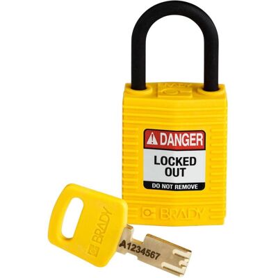 Brady, Vorhängeschloss, SafeKey Compact Lockout-Vorhängeschlösser aus Nylon Brady, Vorhängeschloss, SafeKey Compact Lockout-Vorhängeschlösser aus Nylon