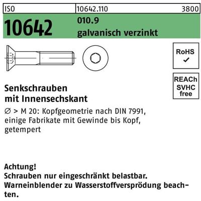 Nobrand M16x30 Galvanisierte Innensechskant-Schraube - Schraube Nobrand M16x30 Galvanisierte Innensechskant-Schraube - Schraube