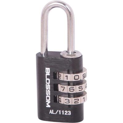 Blossom, Vorhängeschloss, BADLOCK HANG CODE ALUM AL11 20X3 BLACK Blossom, Vorhängeschloss, BADLOCK HANG CODE ALUM AL11 20X3 BLACK