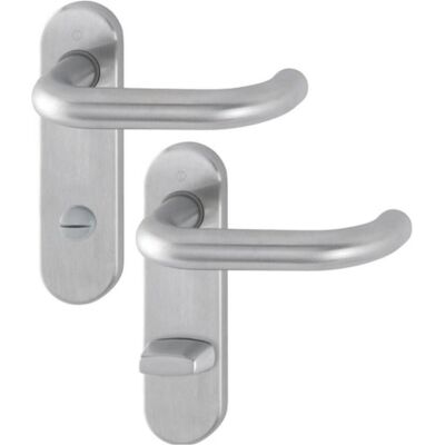 Hoppe E138Z/353K Türgriff-Set aus Edelstahl - Edelstahl matt Hoppe E138Z/353K Türgriff-Set aus Edelstahl - Edelstahl matt