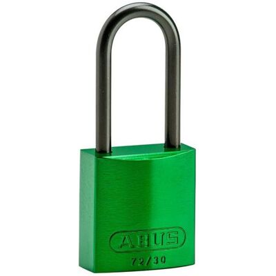 Brady, Vorhängeschloss, Kompaktes Aluminiumvorhängeschloss, Grün, 50 mm Bügelhöhe, Bügel aus Aluminium, Bügeldurchme Brady, Vorhängeschloss, Kompaktes Aluminiumvorhängeschloss, Grün, 50 mm Bügelhöhe, Bügel aus Aluminium, Bügeldurchme