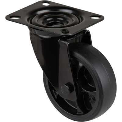 BS Rollen, Möbelrollen, Lenkrolle Rad-Ø 100 mm Tragfähigkeit 110 kg Lenkrollen Gummi Platte L104xB80 mm Farbe Rolle schwarz BS Rollen, Möbelrollen, Lenkrolle Rad-Ø 100 mm Tragfähigkeit 110 kg Lenkrollen Gummi Platte L104xB80 mm Farbe Rolle schwarz