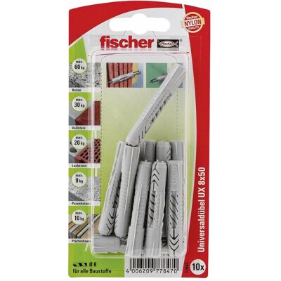 Fischer, Dübel, Universaldübel UX 8x50 K (10 Stk.) Fischer, Dübel, Universaldübel UX 8x50 K (10 Stk.)