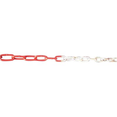 Allgemeine Absperrkette - 25m, 6mm, Kunststoff - Rot/Weiß Allgemeine Absperrkette - 25m, 6mm, Kunststoff - Rot/Weiß