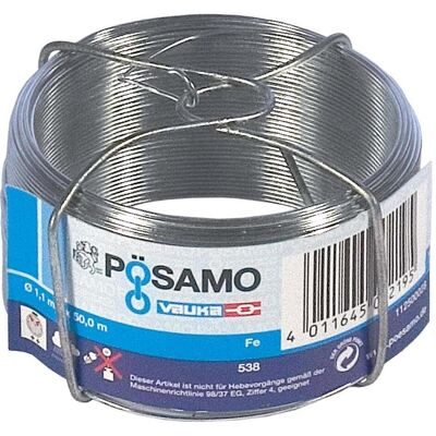 POSAMO Draht auf Spule galvanisch verzinkt - 0,9 mm x 50m - Produkt Type POSAMO Draht auf Spule galvanisch verzinkt - 0,9 mm x 50m - Produkt Type