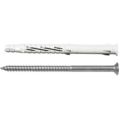 Upat, Dübel, Rahmendübel mit Schraube URDL 10x200mm TX30 weiss verzinkt Upat, Dübel, Rahmendübel mit Schraube URDL 10x200mm TX30 weiss verzinkt