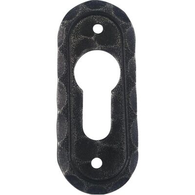 Halcö, Türgriff + Türgarnitur, Zylinderrosette SILL - PZ, oval, 30 x 42 mm, verzinkt schwarz passiviert (Türgarnitur) Halcö, Türgriff + Türgarnitur, Zylinderrosette SILL - PZ, oval, 30 x 42 mm, verzinkt schwarz passiviert (Türgarnitur)