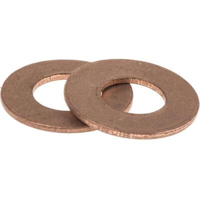 RS PRO Kupfer Flachscheiben M8 - Flach, Zuverlässig, Kupfer, 11.9mm Ø, 1mm Dicke RS PRO Kupfer Flachscheiben M8 - Flach, Zuverlässig, Kupfer, 11.9mm Ø, 1mm Dicke