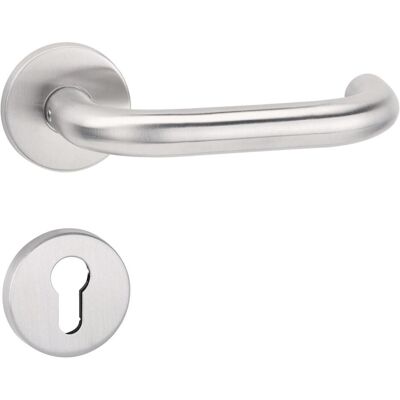 Tecwerk, Türgriff + Türgarnitur, Rosettengarnitur NW-401-1 Edelstahl 60 U-Form PZ DIN links / rechts gerade D/D Tecwerk, Türgriff + Türgarnitur, Rosettengarnitur NW-401-1 Edelstahl 60 U-Form PZ DIN links / rechts gerade D/D