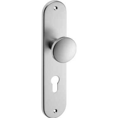 EDI, Türgriff + Türgarnitur, Knopf-Renovierschild 306 H Edelstahl EST PZ (Türgriff) EDI, Türgriff + Türgarnitur, Knopf-Renovierschild 306 H Edelstahl EST PZ (Türgriff)