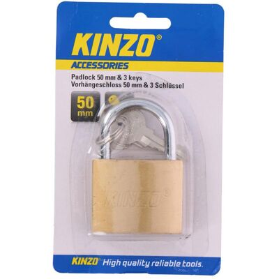 Kinzo, Vorhängeschloss, Padlock 50mm & 3keys st Kinzo, Vorhängeschloss, Padlock 50mm & 3keys st
