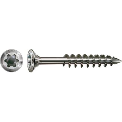 Spax, Schrauben, A2 Linsenkopf Fraesrippen T-Star Plus T20 Teilgewinde Cut (100 Schrauben pro Stück, 5 x 70 mm) Spax, Schrauben, A2 Linsenkopf Fraesrippen T-Star Plus T20 Teilgewinde Cut (100 Schrauben pro Stück, 5 x 70 mm)