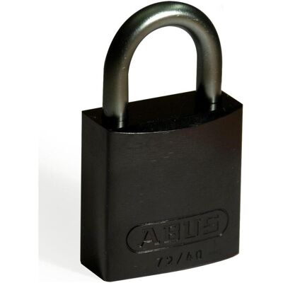 Brady, Vorhängeschloss, Aluminiumvorhängeschloss, Schwarz, 25mm Bügelhöhe, Bügel aus Aluminium, Bügeldurchmesser 6,5 Brady, Vorhängeschloss, Aluminiumvorhängeschloss, Schwarz, 25mm Bügelhöhe, Bügel aus Aluminium, Bügeldurchmesser 6,5