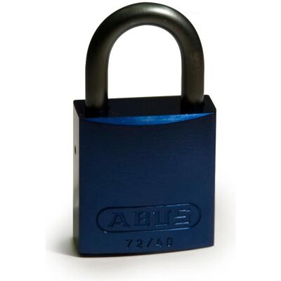 Brady, Vorhängeschloss, Aluminiumvorhängeschloss, Blau, 25mm Bügelhöhe, Bügel aus Aluminium, Bügeldurchmesser 6,5mm Brady, Vorhängeschloss, Aluminiumvorhängeschloss, Blau, 25mm Bügelhöhe, Bügel aus Aluminium, Bügeldurchmesser 6,5mm