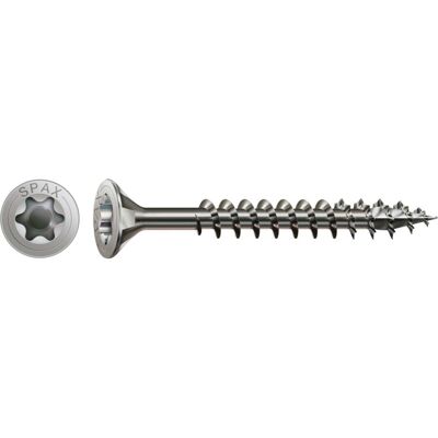 Spax, Schrauben, A2 Senkmultikopf T-Star Plus T20 Vollgewinde (100 Schrauben pro Stück, 4.5 x 70 mm) Spax, Schrauben, A2 Senkmultikopf T-Star Plus T20 Vollgewinde (100 Schrauben pro Stück, 4.5 x 70 mm)