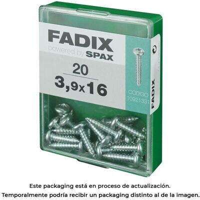 Fadix, Nägel, Schachtel m 20 Stück. cr Zinkblechgewindeschraube 3,9x16mm (20 Stk., 16 mm) Fadix, Nägel, Schachtel m 20 Stück. cr Zinkblechgewindeschraube 3,9x16mm (20 Stk., 16 mm)
