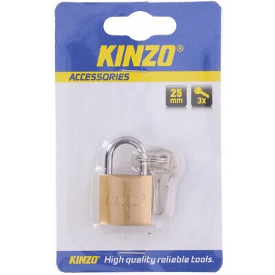 Kinzo, Vorhängeschloss, Padlock 25mm & 3keys st Kinzo, Vorhängeschloss, Padlock 25mm & 3keys st