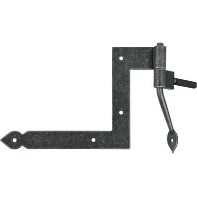 Halcö, Zubehör Türbeschlag, Fensterwinkelband Fulp 112,5 x 140 mm, Stahl verzinkt schwarz passiviert Halcö, Zubehör Türbeschlag, Fensterwinkelband Fulp 112,5 x 140 mm, Stahl verzinkt schwarz passiviert