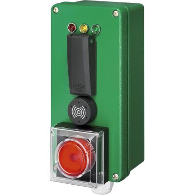 Assa Abloy, Türöffner + Türschliesser, FluchttürTerminal AP gruen IP54 mitNotSchalter und Zylinder Assa Abloy, Türöffner + Türschliesser, FluchttürTerminal AP gruen IP54 mitNotSchalter und Zylinder