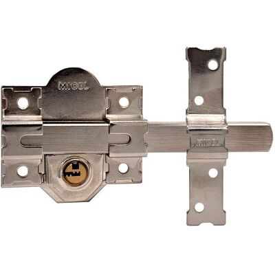 Micel, Türschloss + Schliesszylinder, Sicherheitsschloss crr11 86l/50 Stahl Nickel 50 mm obenauf legen (Einsteckschloss) Micel, Türschloss + Schliesszylinder, Sicherheitsschloss crr11 86l/50 Stahl Nickel 50 mm obenauf legen (Einsteckschloss)