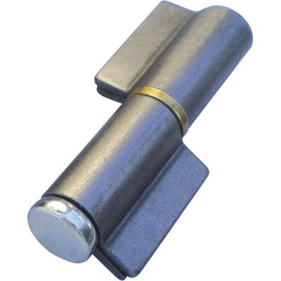 Ibfm, Zubehör Türbeschlag, Anschweissband 2-teilig I-Lappen Stahl blank Stift 16 mm mit Messingring Ibfm, Zubehör Türbeschlag, Anschweissband 2-teilig I-Lappen Stahl blank Stift 16 mm mit Messingring