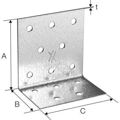 Simpson Sst, Holzverbinder, SIMPSON Winkelverbinder ANP 60x100x2.5x60mm feuerverzinkt ( ANP2561060-B ) (Winkelverbinder, 1 Stk.) Simpson Sst, Holzverbinder, SIMPSON Winkelverbinder ANP 60x100x2.5x60mm feuerverzinkt ( ANP2561060-B ) (Winkelverbinder, 1 Stk.)