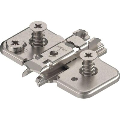 Blum, Möbelscharnier, CLIP Exzenter Kreuzmontageplatte, Stahl, Systemschraube, Distanz 0 mm Blum, Möbelscharnier, CLIP Exzenter Kreuzmontageplatte, Stahl, Systemschraube, Distanz 0 mm