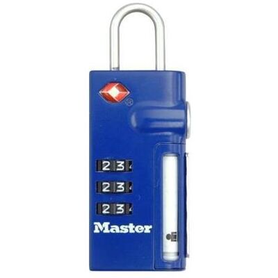 Master Lock, Vorhängeschloss, Visací kombinační zámek TSA 4693EURDBLU Master Lock, Vorhängeschloss, Visací kombinační zámek TSA 4693EURDBLU