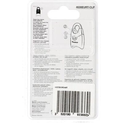 Master Lock 20mm Vorhängeschloss - Doppelverriegelung - 2 Schlüssel Master Lock 20mm Vorhängeschloss - Doppelverriegelung - 2 Schlüssel