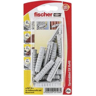 Fischer, Dübel, 90871 Unidübel UX 10X60 R NV (20 Stk.) Fischer, Dübel, 90871 Unidübel UX 10X60 R NV (20 Stk.)
