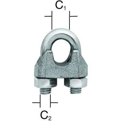 Magni, Zubehör Kette + Seil, Seilklemme bis 6 mm verz. 2 St. Magni, Zubehör Kette + Seil, Seilklemme bis 6 mm verz. 2 St.
